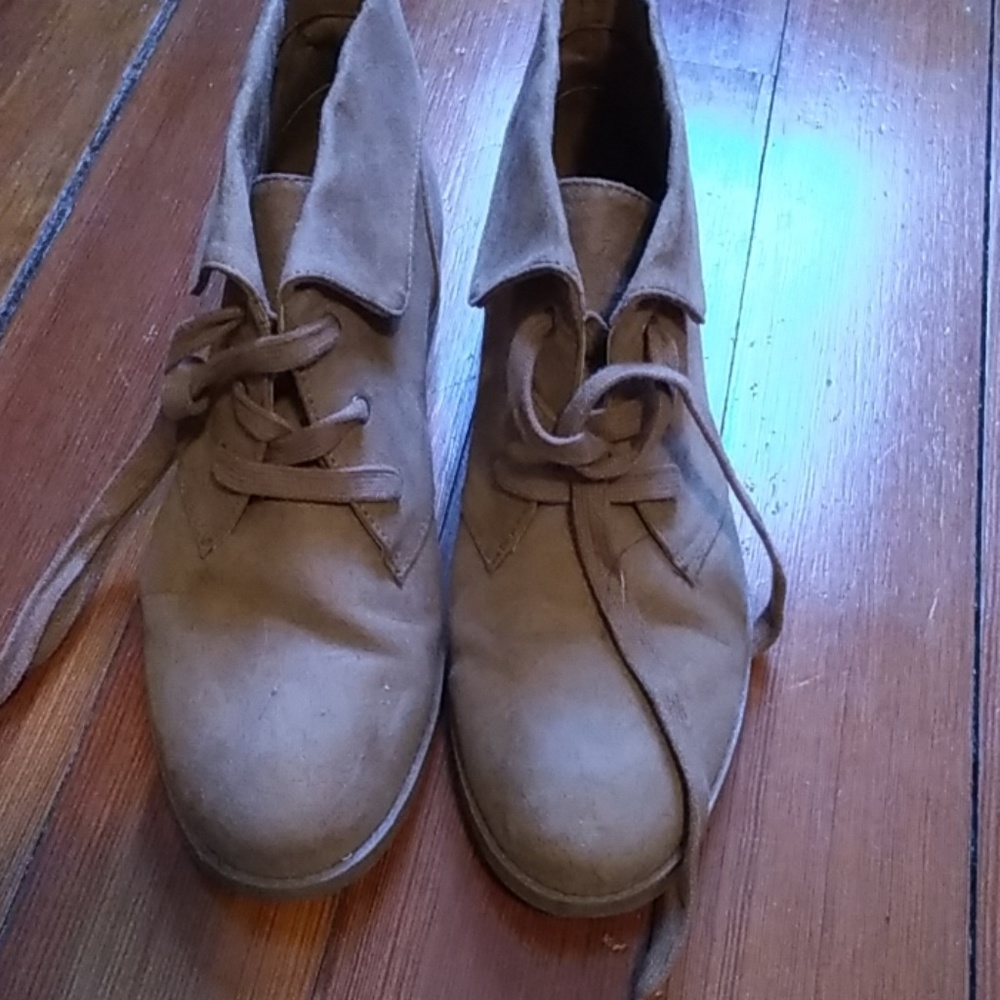 Beige indigo rd booties